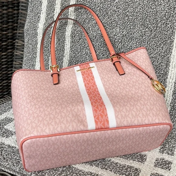 Michael Kors Jet Set Travel Medium Carryall Sherbert Multi - Picture 4 of 16